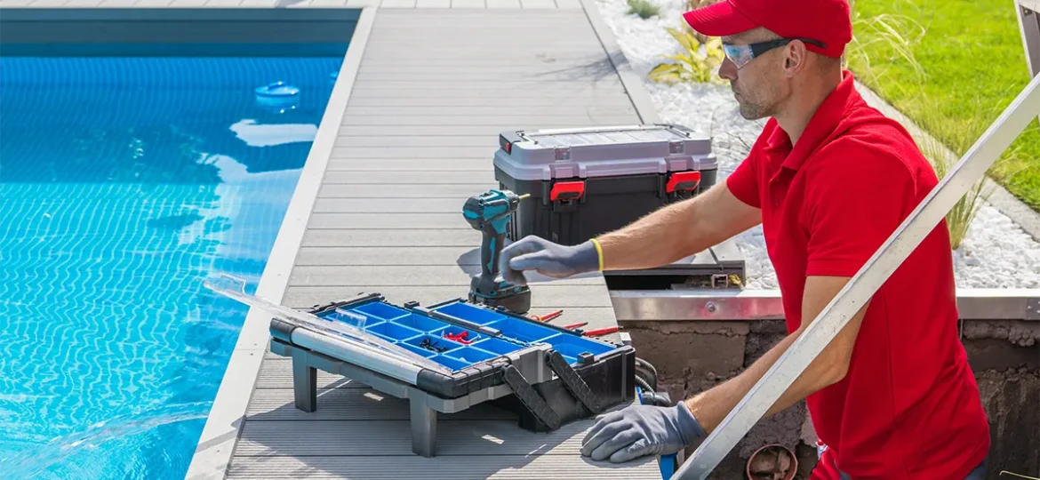 pool leak detection service man