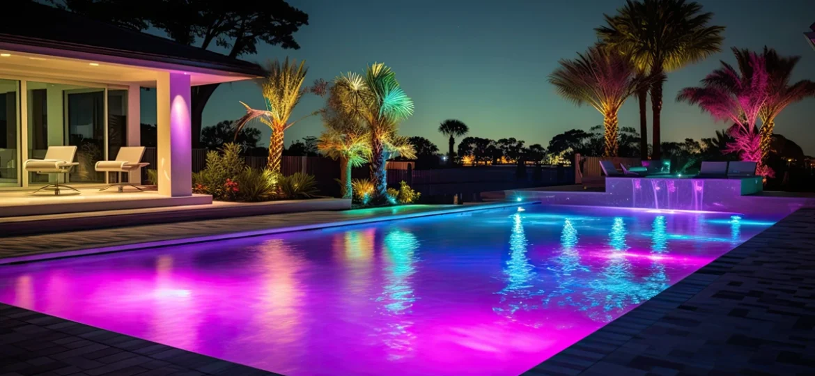 LED Pool Lights for night ambience