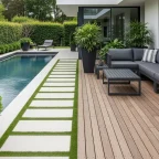 How Pool and Landscaping Companies Improve the Look of Older Outdoor Spaces Pool and landscaping companies creating a modern backyard pool with landscaped garden and outdoor seating area